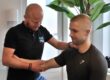 Sir suffers from tennis elbow and is helped by physiotherapist